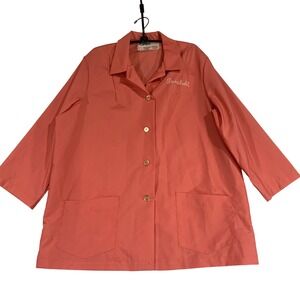Vintage Angelica Uniform Group‎ Workwear Jacket Irene Redel Embroidered Large
